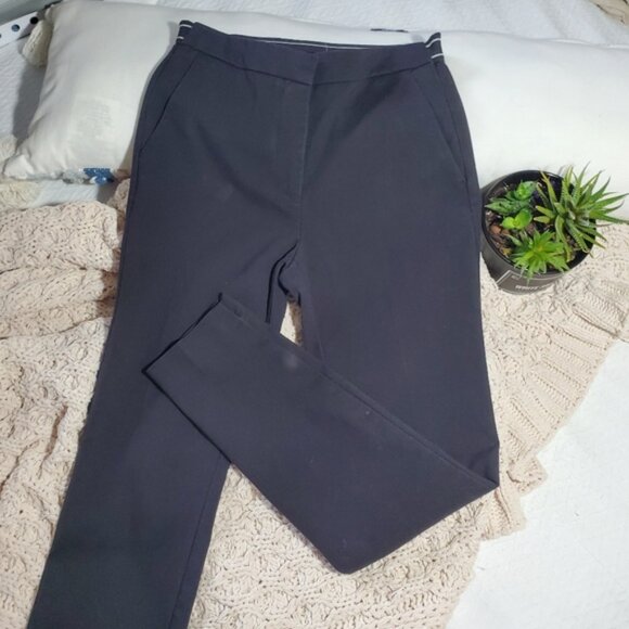 Zara Striped Waistband Cigarette Highwaisted Trouser Ankle Pants- Xs - Picture 15 of 16